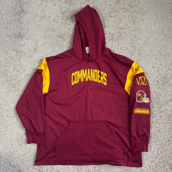 Men’s Nike On Field Washington Commanders Hoodie 2XL XXL Maroon Sweatshirt - Picture 1 of 11